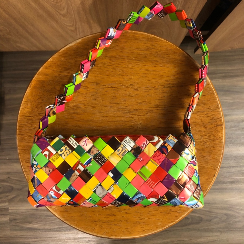 Vintage Multicolor Woven Mini Bag - Picture 4 of 4